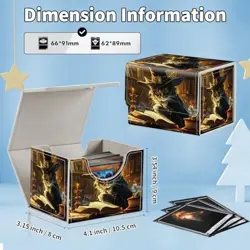 for MTG Commander Deck Box,Card Deck Box for Trading Yugioh Captain Cat - Image 5