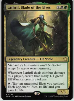 MTG Lathril Blade of the Elves Normal NM Foundations Magic 242 - Image 1
