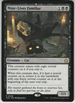 MTG Nine-Lives Familiar NM Foundations Magic 66 - Image 1