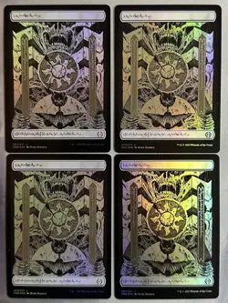 MTG / Set (X4) Phyrexia: All Will Be One Full Art Basic Lands / FOIL / NM - Image 2