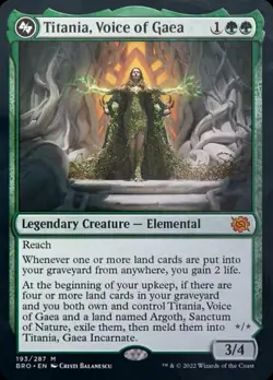 1 x Titania, Voice of Gaea - Foil - The Brothers' War - NM-Mint - MTG - Image 1