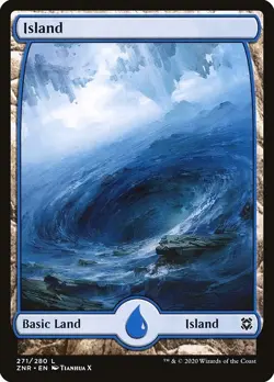 Lot of 20x Island #271 - ZNR Zendikar Rising - MTG Magic FULL ART Land NM - Image 1