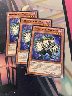 YUGIOH - GHOSTRICK WARWOLF X3 - COMMON - PRIO - 1ST/UNLIMITED - NM - Image 1