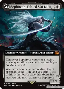 Sephiroth, Fabled SOLDIER (Extended Art) [FIN - 451] - NM [Normal] TCG MTG - Image 1