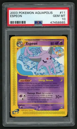 POKEMON ESPEON 2003 AQUAPOLIS #11 PSA 10 - Image 1