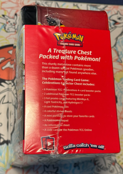 Pokemon 25th Anniversary Celebrations Treasure Chest Lunchbox Tin Factory SEALED - Image 5