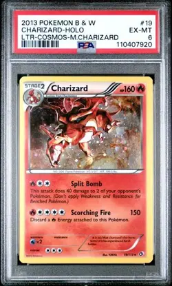 Charizard 19/113 Holo PSA 6 EX-MT Black & White Legendary Treasures Pokemon Card - Image 1