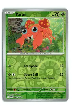 Paras 046/165 151 REVERSE HOLO Pokemon TCG NM-LP - Image 1