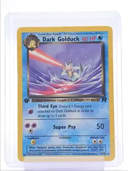 DARK GOLDUCK 2000 POKEMON BASE SET TEAM ROCKET 1ST EDITION 37/82 Q1048 - Image 1