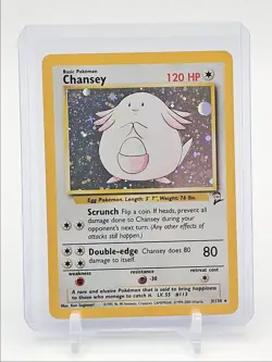 CHANSEY 2000 POKEMON BASE SET 2 RARE HOLO 3/130 Q1048 - Image 1