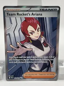 Pokemon Team Rocket's Ariana Trainer Ultra Rare Holo 224/182 Destined Rivals - Image 1