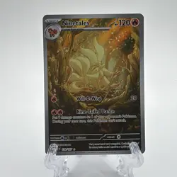 Pokemon TCG Ninetales Obsidian Flames Illustration Rare Holo 120 HP 199/197 - Image 1
