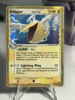 Pelipper 14/17 Pop Series 5 Holo Delta Series Pokemon - Image 1