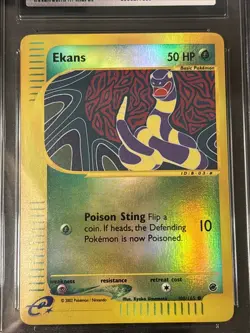 Ekans 108/165 Reverse Holo Pokemon Expedition 2002 Wotc Vintage CGC 8 Nm/mint - Image 2
