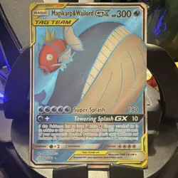 Pokemon Magikarp & Wailord GX 160/181 Sm-Team Up Ultra Rare Full Art Holo 300 HP - Image 1