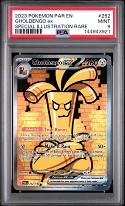 Gholdengo EX 252/182 Special Illustration Rare Pokemon PSA 9 *921 - Image 1
