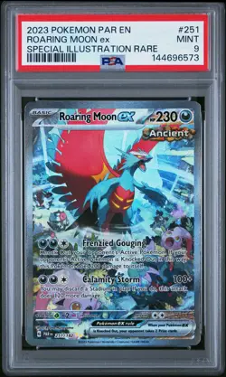 Roaring Moon EX 251/182 Special Illustration Rare Pokemon PSA 9 *573 - Image 1