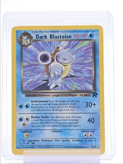 DARK BLASTOISE 2000 POKEMON BASE SET TEAM ROCKET RARE 20/82 Q1048 - Image 1