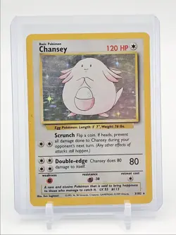 CHANSEY 1999 POKEMON BASE SET RARE HOLO 3/102 Q1048 - Image 1