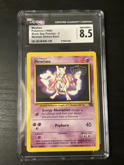 Mewtwo #3 Black Star Promo 1999 Kids WB First Movie Stamp Pokemon Cgc 8.5 Nm/mt+ - Image 1
