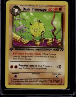 Dark Primeape #43/82 1st Edition Team Rocket Pokemon - Image 1