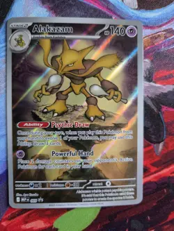 Pokemon TCG MEP 009 Alakazam Illustration Rare Black Star Promo - NM - Image 1