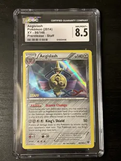 Aegislash Staff - 86/146 - STAFF Prerelease Promo Pokemon Staff Cgc 8.5 Nm/mint+ - Image 1