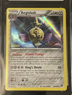 Aegislash Staff - 86/146 - STAFF Prerelease Promo Pokemon Staff Cgc 8.5 Nm/mint+ - Image 2