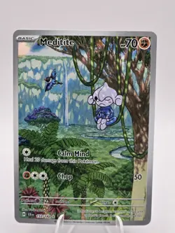 Pokemon - Meditite - 153/142 - SV07: Stellar Crown - Illustration Rare - NM - Image 1
