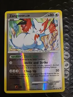 Zangoose - 66/127 - Uncommon - Reverse Holo Rare - Pokemon Platinum LP - Image 1