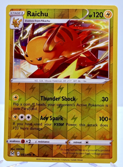 Pokemon - Sword & Shield - Lost Origin - Raichu - 53/196 - Reverse Holo - NM - Image 1