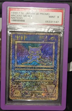 NINTEDO' Error Ancient Mew Full Art 1999 PSA 9 Japanese Promo. Pokemon Card - Image 1