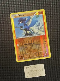 Pokemon XY Fates Collide - Riolu - 45/124 - Reverse Holo Common - NM - Image 3