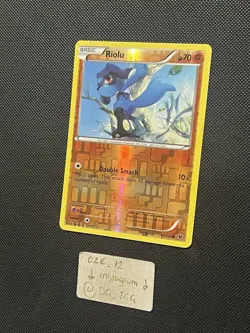 Pokemon XY Fates Collide - Riolu - 45/124 - Reverse Holo Common - NM - Image 4