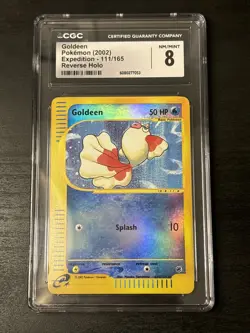 Goldeen 111/165 Expedition Reverse Holo 2002 Pokemon CGC 8 Nm/mint - Image 1