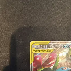 Pokemon Celebi & Venusaur GX #SM167 Tag Team Black Star Promo - Image 2