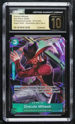 2022-Current One Piece Card Game: Promos English Dracule Mihawk CGC 10 Pristine - Image 1