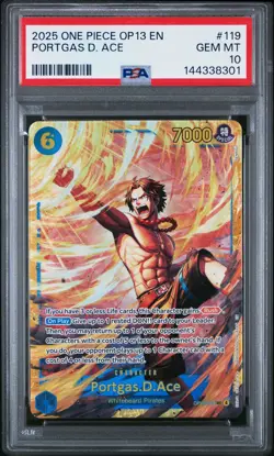 One Piece Sequential PSA 10 Luffy Ace Sabo OP13-118 119 120 SEC English - Image 5