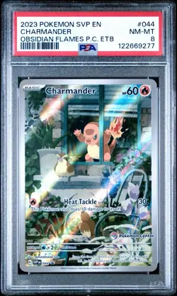 CHARMANDER 044 PSA 8 POKEMON CENTER ETB BLACK STAR PROMO POKEMON CARD ENGLISH - Image 1