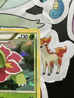 Meganium 26/123 LP Shatter Holo Rare Vintage HGSS Pokemon Card - Image 3