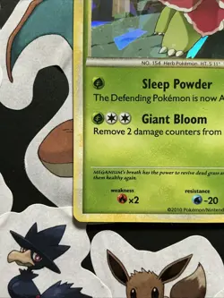 Meganium 26/123 LP Shatter Holo Rare Vintage HGSS Pokemon Card - Image 5