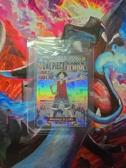 🔥🏀One Piece Monkey.D.Luffy US College Basketball Promo Card - Sealed - Image 1