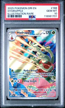 Pokemon Destined Rivals # 188 Hydrapple Illustration Rare PSA 10 Card Free Ship! - Image 1