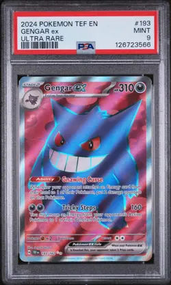 Pokemon TCG Gengar EX Temporal Forces Ultra Rare Card 193/162 Scarlet & Violet - Image 1