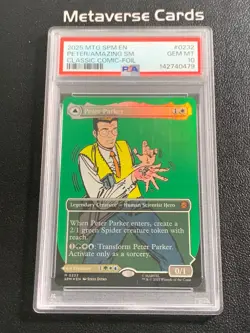 2025 MTG Marvel's Spider-Man Peter Parker Amazing Classic Comic Foil PSA 10 - Image 1