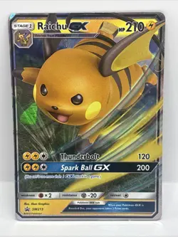 Raichu GX 2019 Pokemon Sun & Moon Black Star Promos Holo Card #SM213 - Image 1