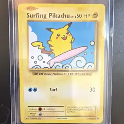 2016 POKEMON EVOLUTIONS 111/108 SECRET RARE SURFING PIKACHU REGULAR - Image 1
