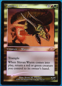 Shivan Wurm FOIL Planeshift PLD Red Green Rare MAGIC CARD (ID# 501267) ABUGames - Image 1