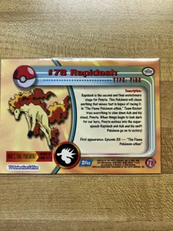 Pokemon TCG Topps TV Rapidash #78 - Image 2