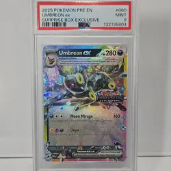 Umbreon ex Prismatic Evolutions Holo Promo PSA 9 Surprise Box 2025, Pokemon - Image 1
